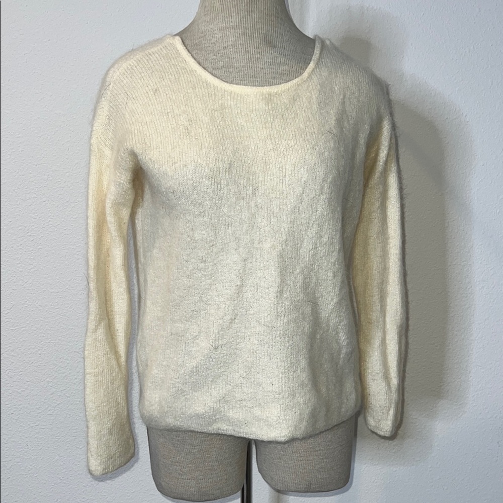 Sezane Mohair Alpaca V Back Button Sweater